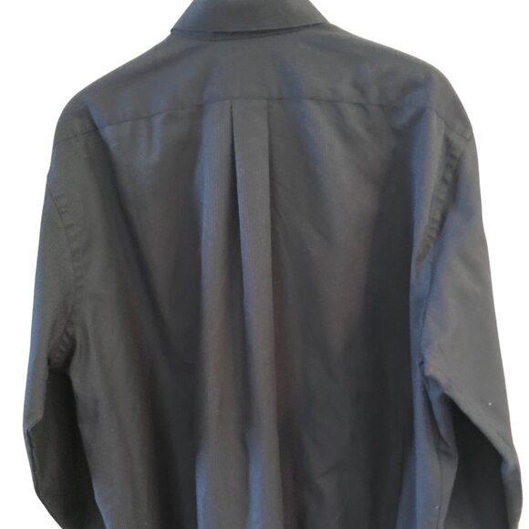 Van Heusen Men’s Dress Shirt: Black Sateen Stripe, Long Sleeves, Size 18 34/35 - Picture 6 of 9